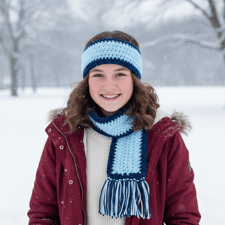 Youth scarf and head band - Stitched Creations