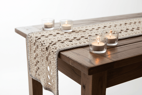 Handmade Lacy Table Runner - Stitched Creations