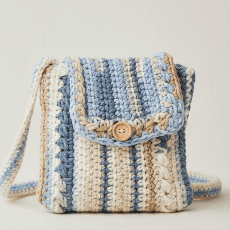Crossbody bag handcrafted 18-22 strap - Stitched Creations