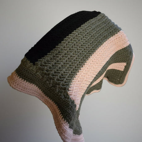 Handmade Afghan Colorful: pink, gray, black - Stitched Creations