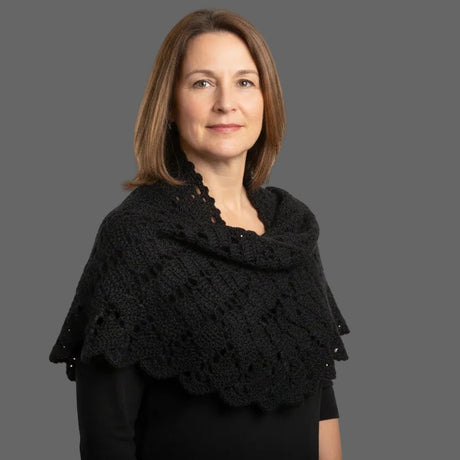 Handmade Gray wrap - Stitched Creations
