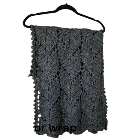 Handmade Gray wrap - Stitched Creations