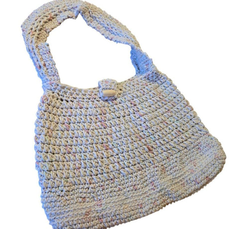 Purse with shoulder strap and button closure - Stitched Creations