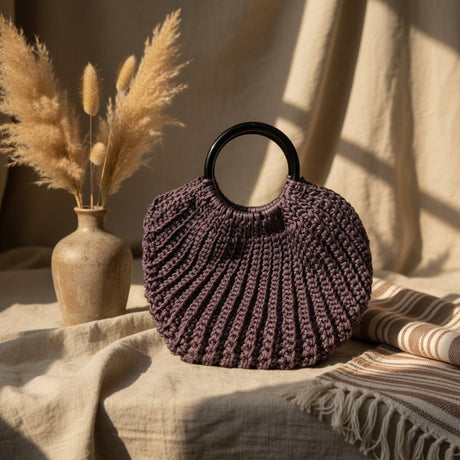 Handmade bronze purse with handles - Stitched Creations