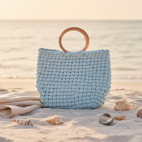 Summer purse with handles handmade - Stitched Creations