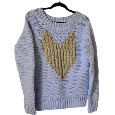 Handmade Crochet Pullover Sweater - Women's Medium Long Sleeve - Stitched Creations