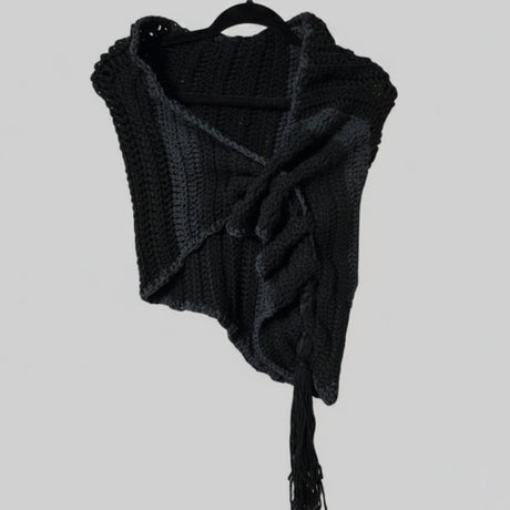 Handmade cowl scarf with adjustment fringe - Stitched Creations