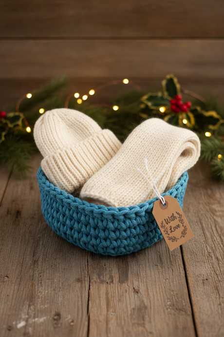 Handmade Heart-Shaped Macrame Basket