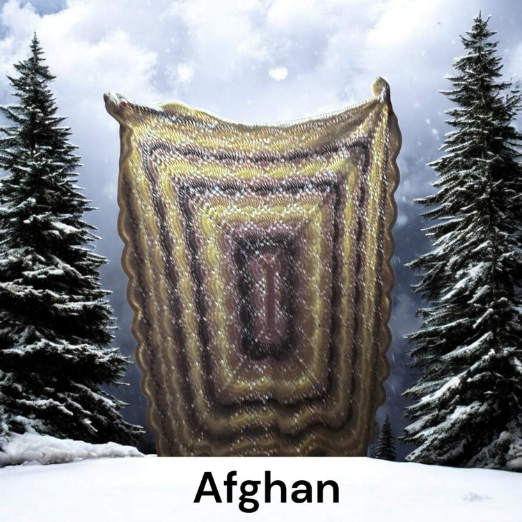 Handmade Afghan in multi-colors of browns.  