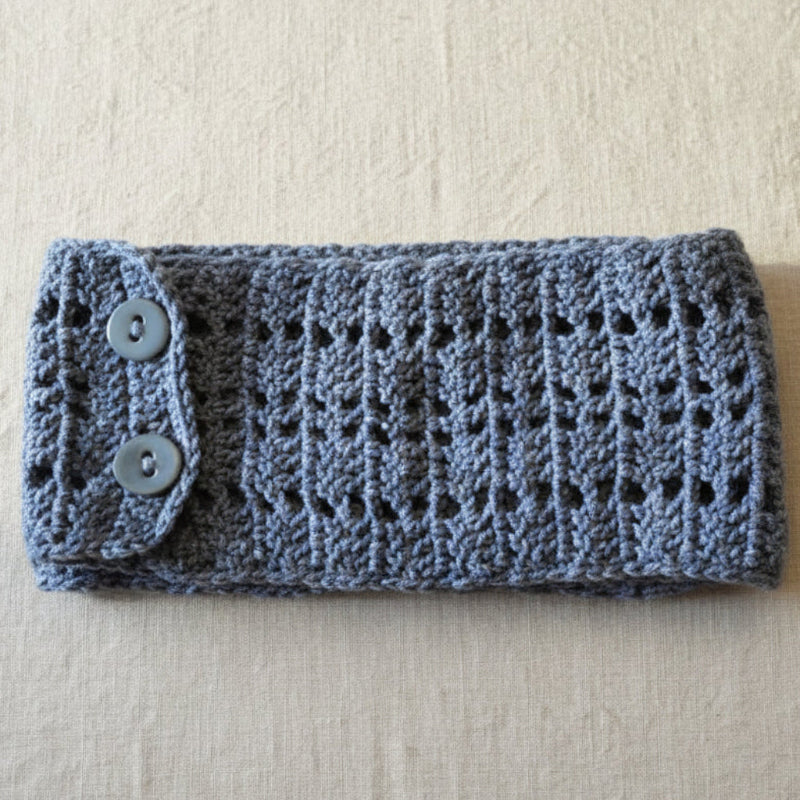 Handmade infinity scarf with buttons - Stitched Creations