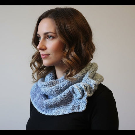 Cowl Scarf with button - Stitched Creations