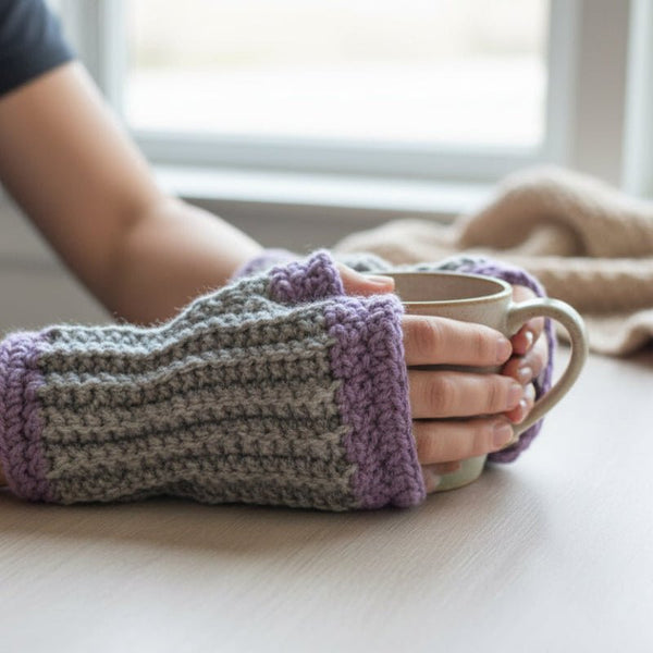 Fingerless Gloves Handmade adult size - Stitched Creations