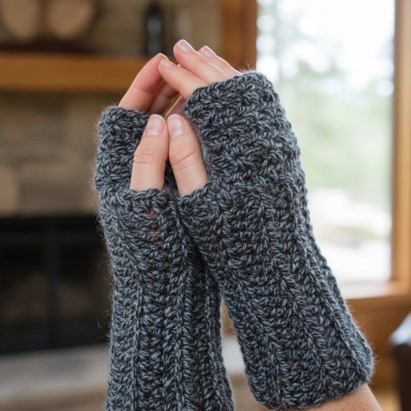 Fingerless Gloves Handmade adult size - Stitched Creations