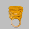 Dish towel holder yellow - Stitched Creations