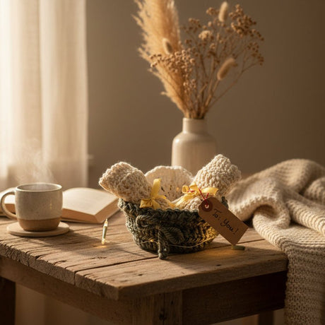 Face Scrubby and wash cloths gift basket - Stitched Creations