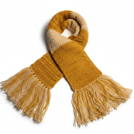 Youth scarf with fringe - Stitched Creations