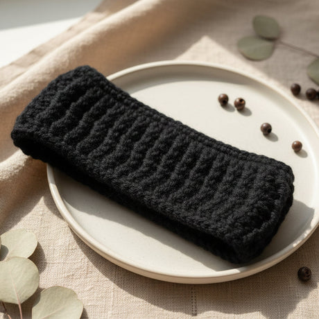 Winter Headband black in color - Stitched Creations