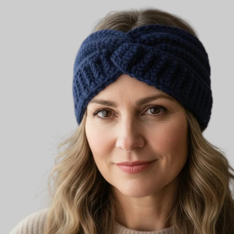 Winter head bands dark blue - Stitched Creations