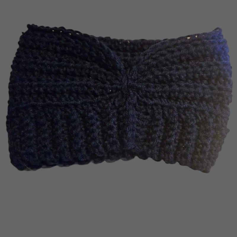 Winter head bands dark blue - Stitched Creations