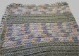 Handmade baby blanket gray and multi - colored - Stitched Creations