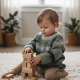 Baby/Toddler pull over sweater with hat - Stitched Creations