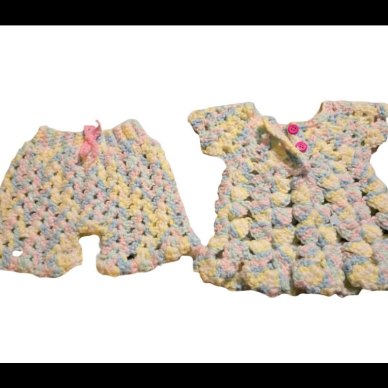 New born baby top and short pant set - Stitched Creations