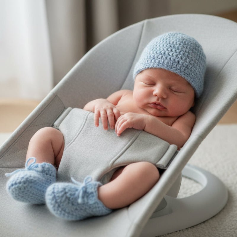 Newborn beanie hat and slippers - Stitched Creations
