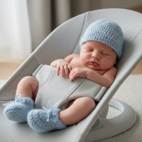 Newborn beanie hat and slippers - Stitched Creations