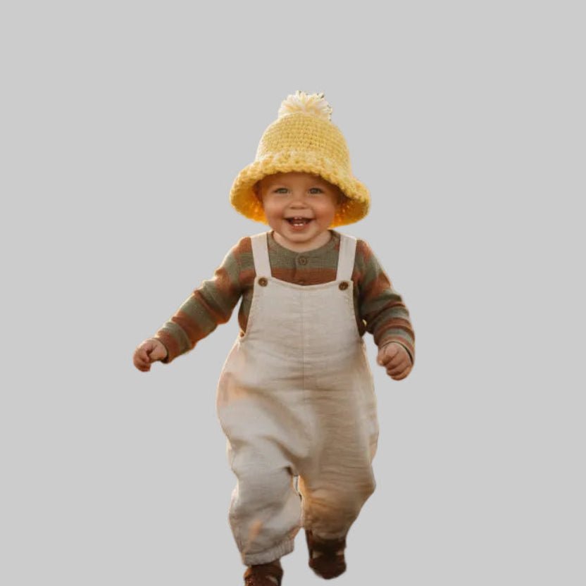 Toddler yellow hat - Stitched Creations