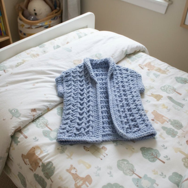 Handmade Balby Vest and Booties - Stitched Creations