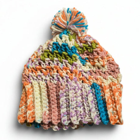 Toddler/Infant cardigan with hat handmade multi - colored - Stitched Creations