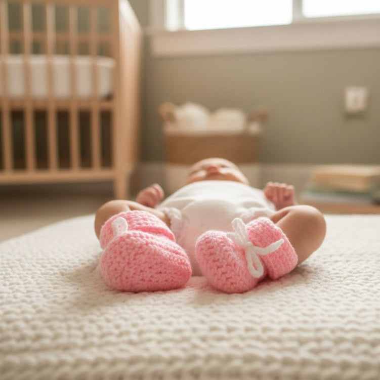 Baby booties for newborns - Stitched Creations