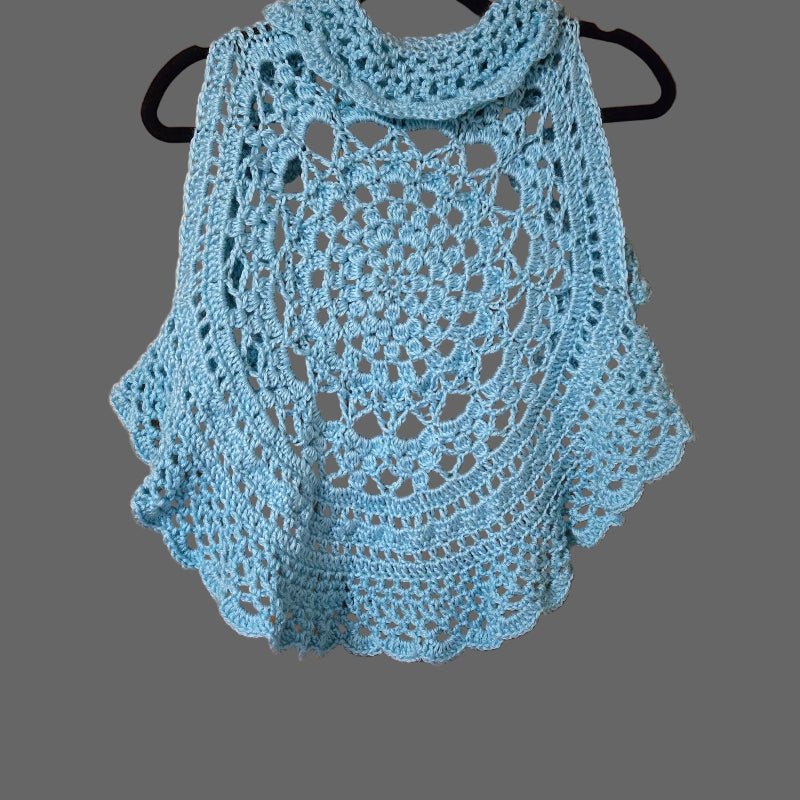 Handmade Crochet Vest – Unique Artisan Design, Size Small - Stitched Creations
