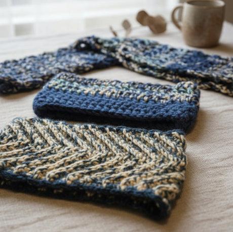 Winter head bands and scarf set - Stitched Creations