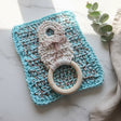 Dish towel holder attaches to cabinet knob - Stitched Creations