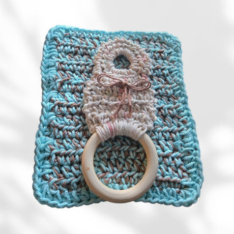 Dish towel holder attaches to cabinet knob - Stitched Creations
