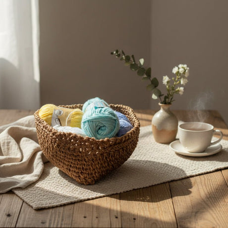 Heart shape handmade basket - Stitched Creations