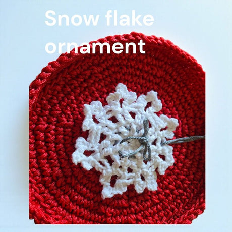 Handmade Christmas snowflake ornament - Stitched Creations