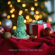 Table to Christmas tree with twinkle lights - Stitched Creations