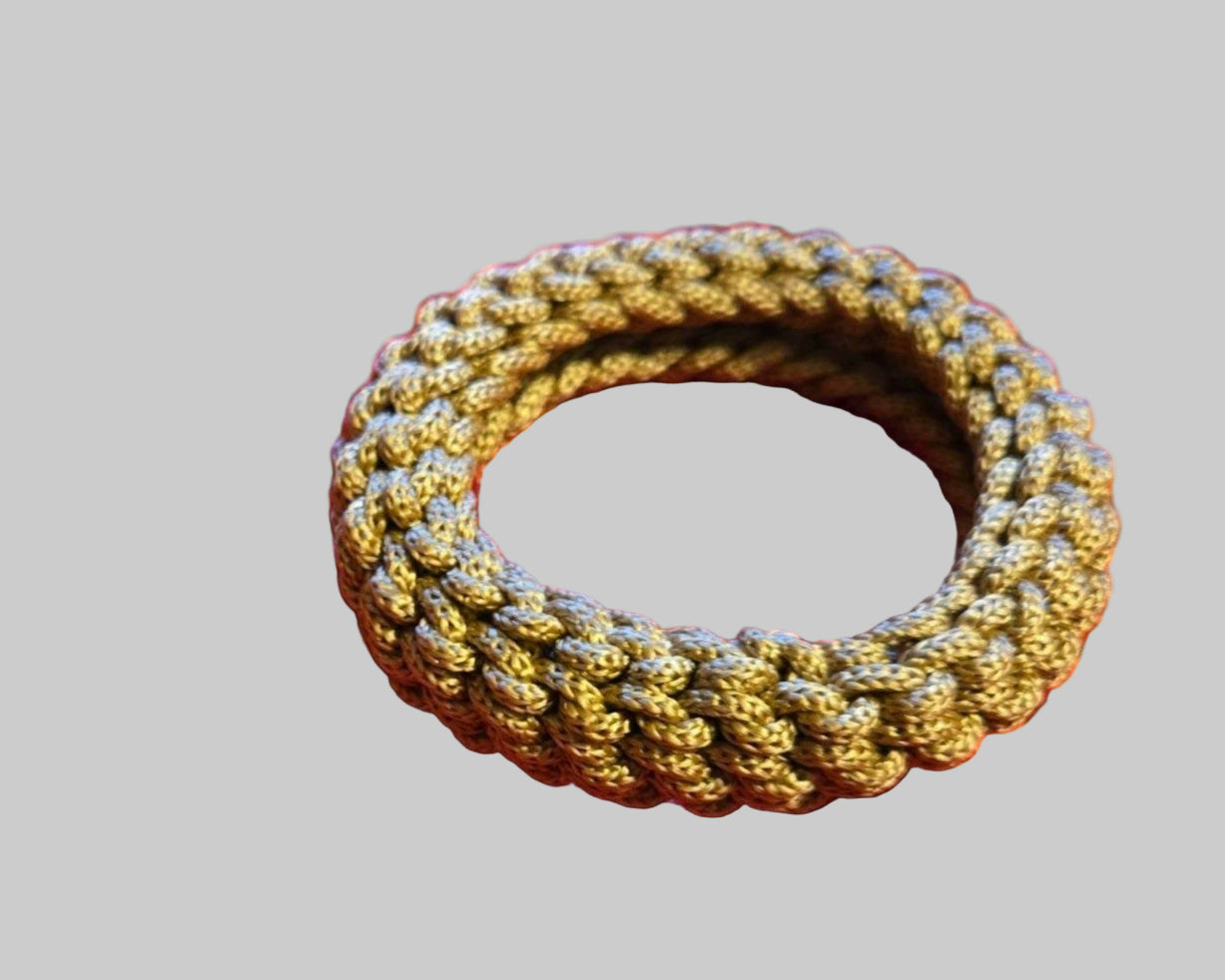 Handmade tan bangle bracelet