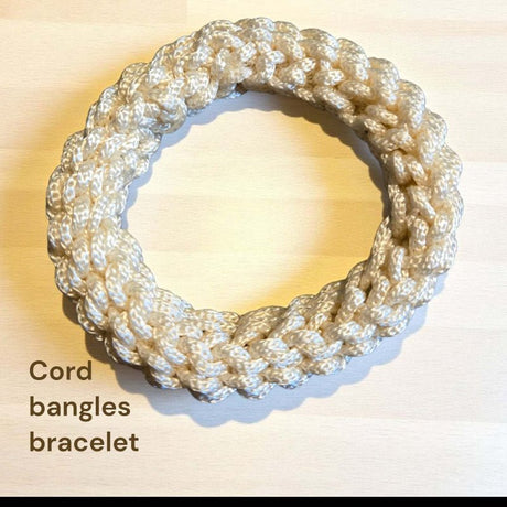 Handmade Bangle Bracelets made from macrame cord Stitched Creations