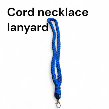 Cotton cord necklace lanyard - Stitched Creations