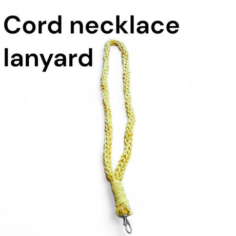 Cotton cord necklace lanyard - Stitched Creations