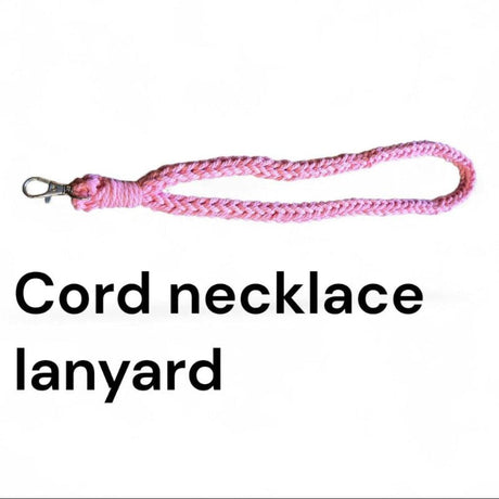 Cotton cord necklace lanyard - Stitched Creations