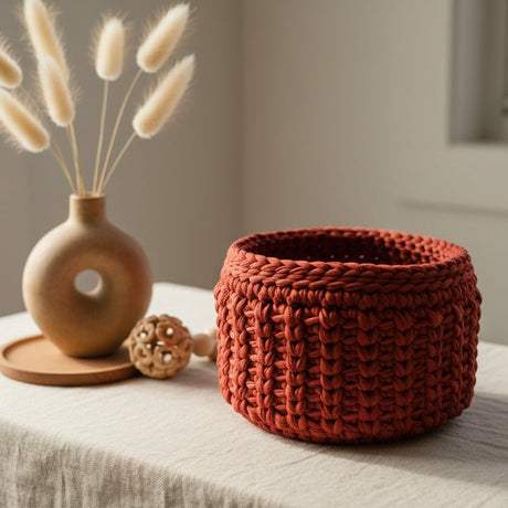 Handmade Crocheted Storage Baskets - Stitched Creations