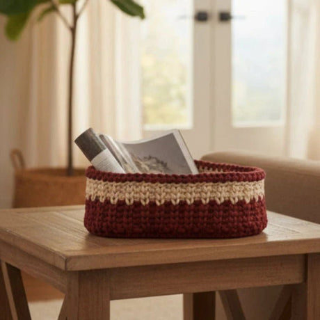 Handmade Heart Shaped Baskets with Wooden Base - Stitched Creations