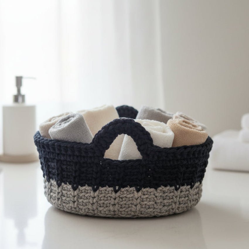 Oval Shaped Crochet Baskets - Stitched Creations
