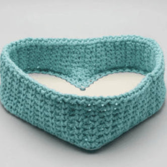 Handmade Heart Shaped Basket - Basket for Home Decor & Gifts - Stitched Creations