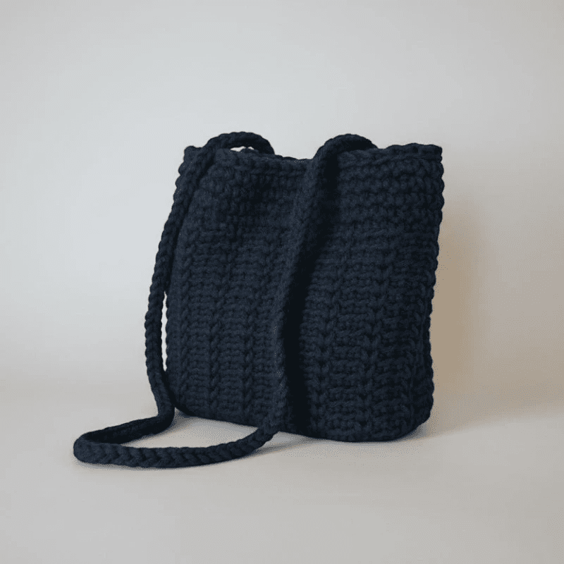 Handmade Macrame Bucket Purse - Durable Vinyl Bottom - Stitched Creations