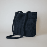 Handmade Macrame Bucket Purse - Durable Vinyl Bottom - Stitched Creations